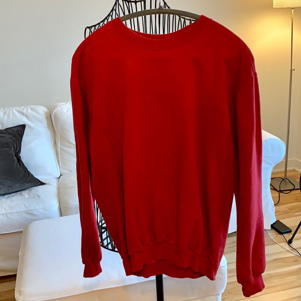 Plain red crewneck